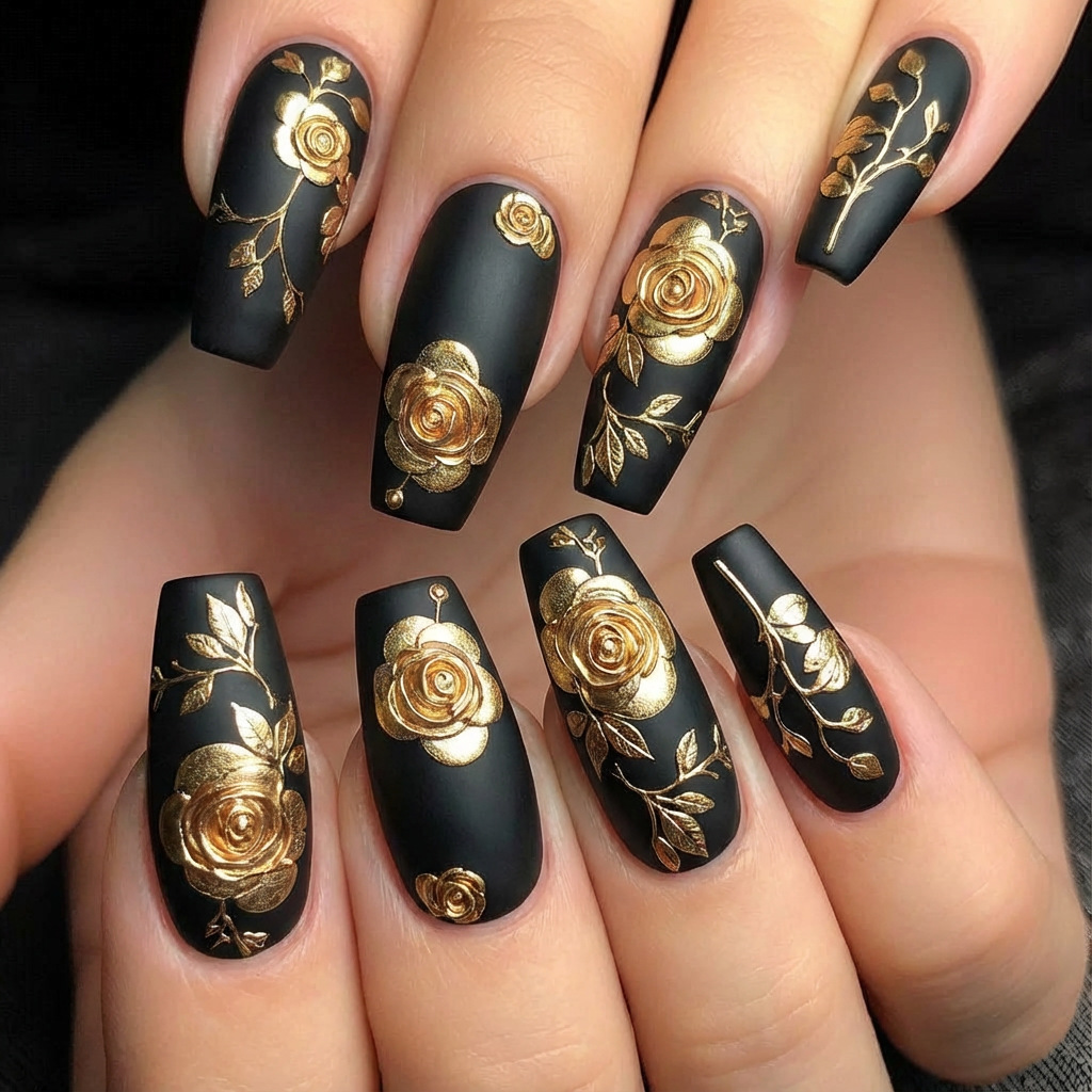 Nail Art Press On - Unhas falsas 3d para mulheres, meninas,