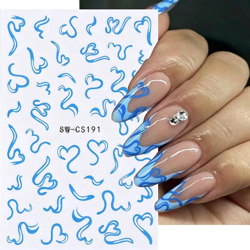 Nail Art Valentines Day - 2 Folhas de Adesivos de Unha