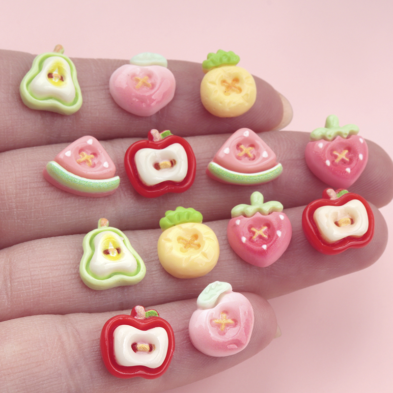 50/500 pçs mini simulado fruta - Nail Art Ombre avaliação e preço