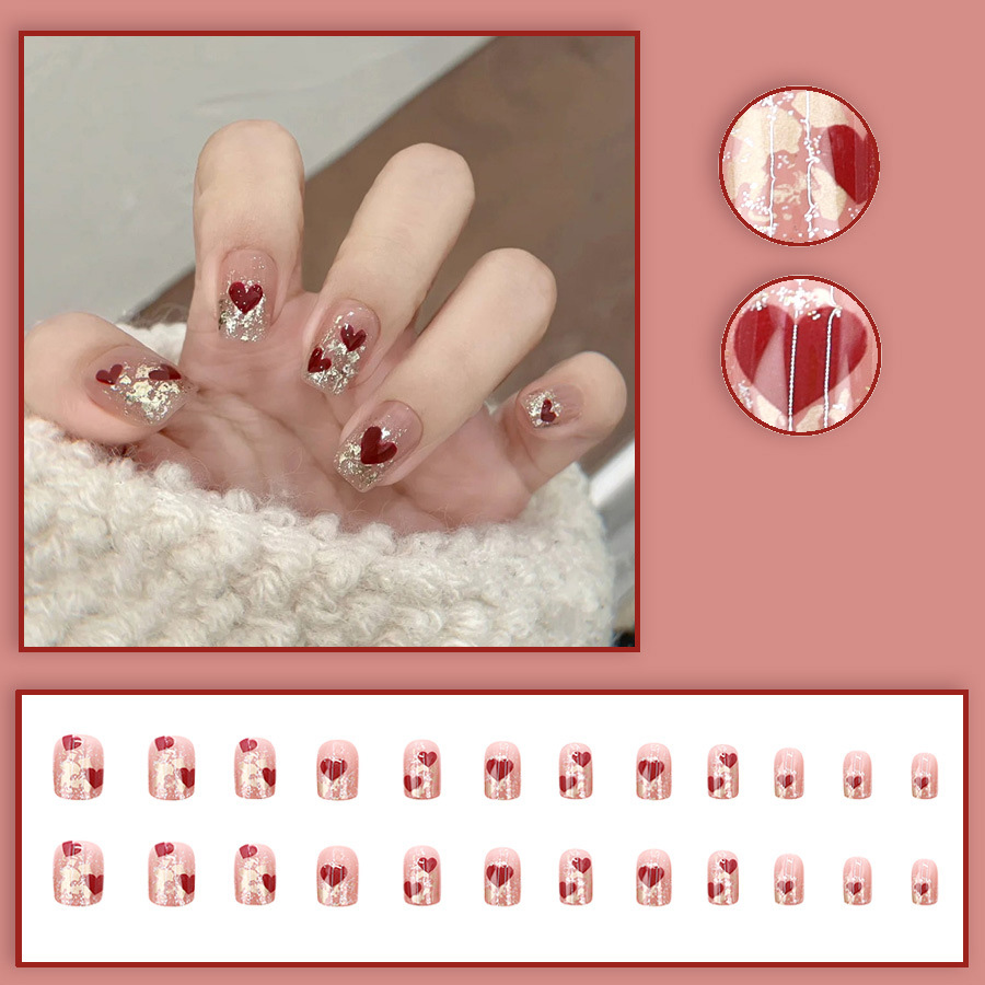 Conjunto de 24 unhas postiças  - Nail Art Press On avaliação e preço