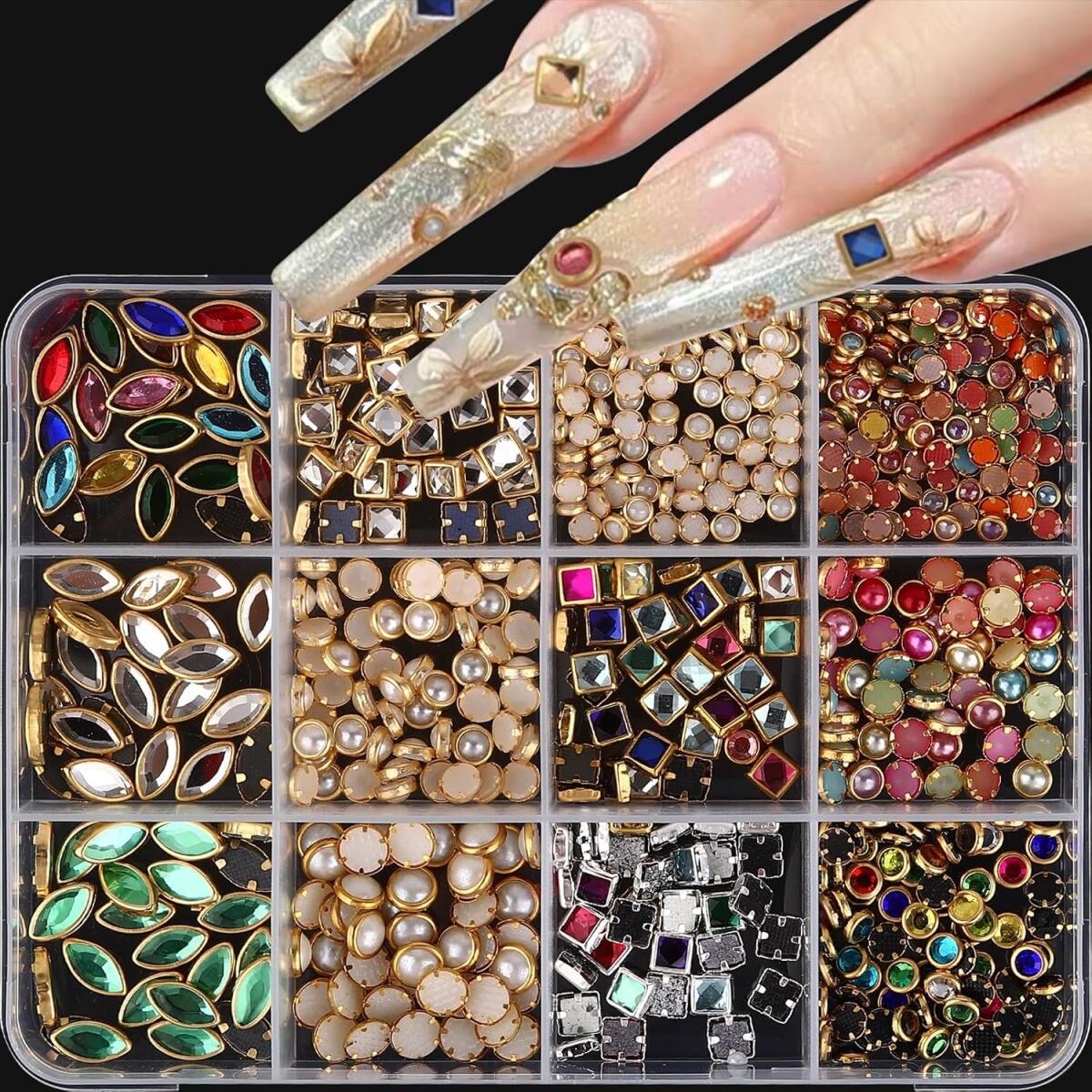 1 Caixa de Joias de Strass par - Nail Art Valentines Day avaliação e preço